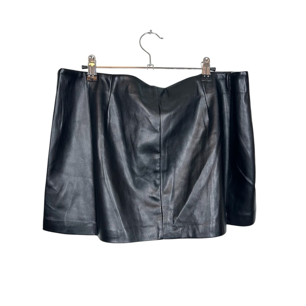 NWT Joe's Jeans Vegan Leather Mini Skirt in Black - Picture 4 of 9